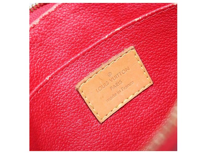 LOUIS VUITTON Monogram Vernis Pochette Pouch Rot Slys M90172 LV Auth 173261 - Ansicht 10