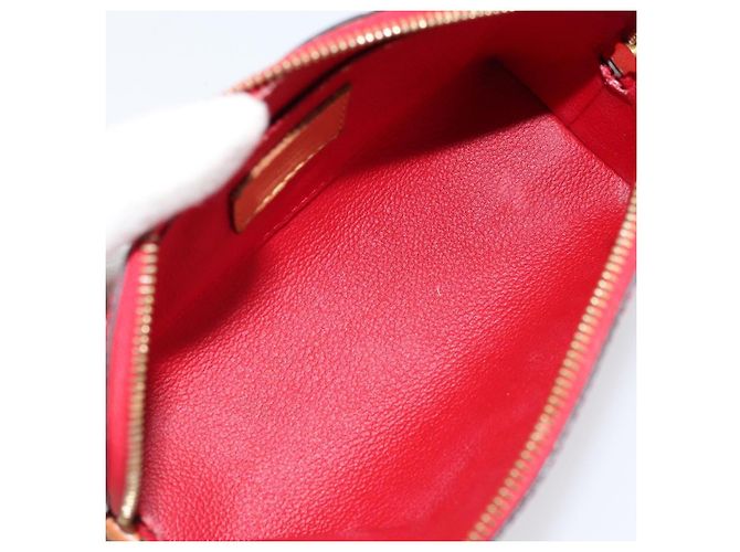 LOUIS VUITTON Monogram Vernis Pochette Pouch Rot Slys M90172 LV Auth 173261 - Ansicht 11