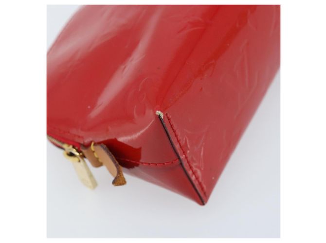 LOUIS VUITTON Monogram Vernis Pochette Pouch Rot Slys M90172 LV Auth 173261 - Ansicht 14