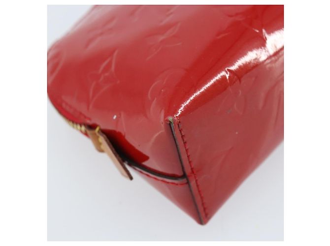 LOUIS VUITTON Monogram Vernis Pochette Pouch Rot Slys M90172 LV Auth 173261 - Ansicht 16
