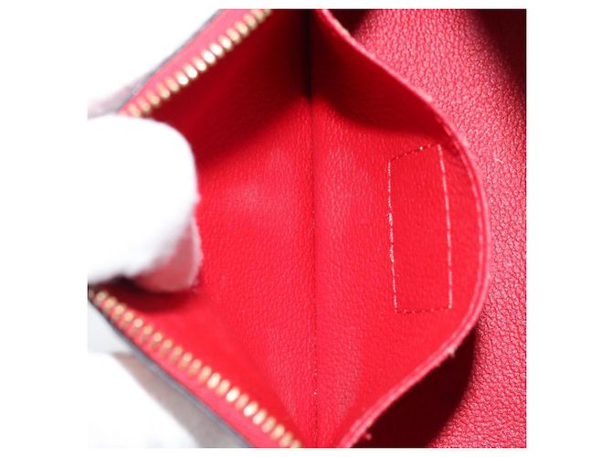 LOUIS VUITTON Monogram Vernis Pochette Pouch Rot Slys M90172 LV Auth 173261 - Ansicht 19