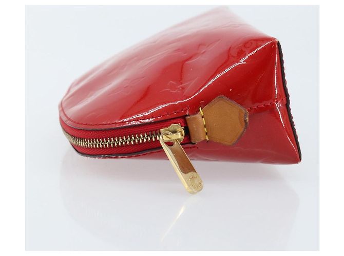 LOUIS VUITTON Monogram Vernis Pochette Pouch Rot Slys M90172 LV Auth 173261 - Ansicht 4