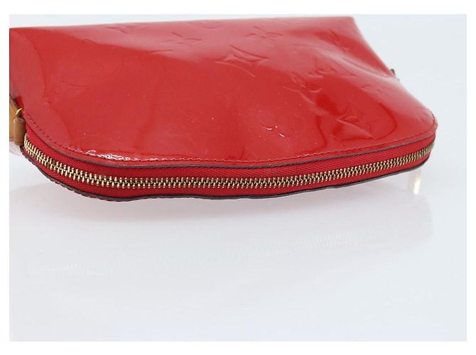 LOUIS VUITTON Monogram Vernis Pochette Pouch Rot Slys M90172 LV Auth 173261 - Ansicht 5