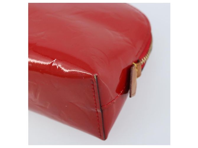 LOUIS VUITTON Monogram Vernis Pochette Pouch Rot Slys M90172 LV Auth 173261 - Ansicht 7