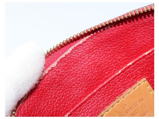 LOUIS VUITTON Monogram Vernis Pochette Pouch Rot Slys M90172 LV Auth 173261 - Ansicht 9