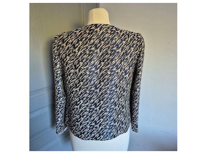 Giacca Tara Jarmon in tweed blu e bianco Multicolore - vista 3
