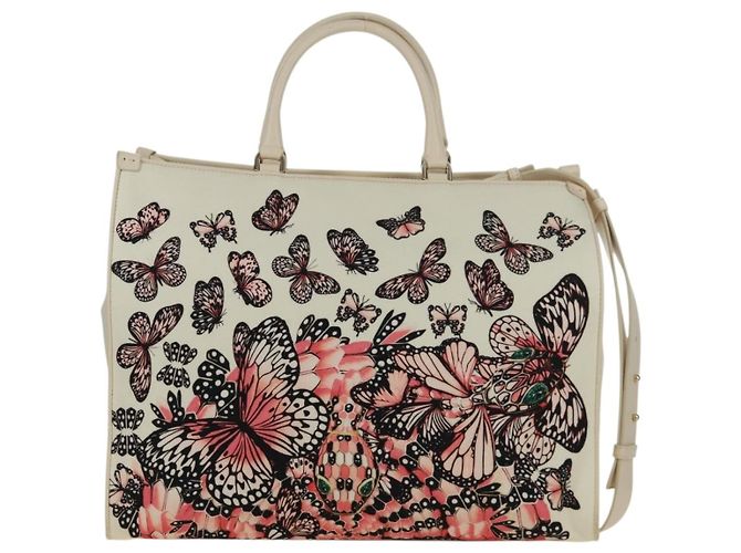 Bulgari Borsa BVLGARI in tela 2way MARY KATRANTZOU Collaborazione Bianco Oro Auth 173206M D'oro - vista 2