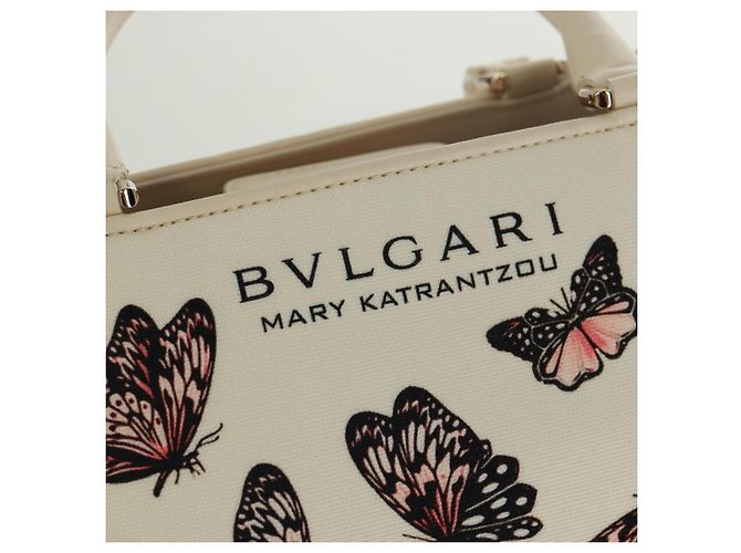 Bulgari Borsa BVLGARI in tela 2way MARY KATRANTZOU Collaborazione Bianco Oro Auth 173206M D'oro - vista 21