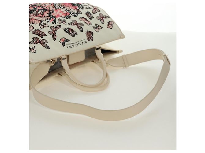 Bulgari Borsa BVLGARI in tela 2way MARY KATRANTZOU Collaborazione Bianco Oro Auth 173206M D'oro - vista 9