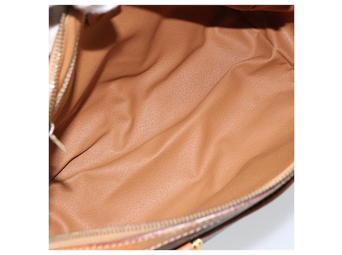 Céline Borsa a mano in tela Macadam CELINE in pelle PVC marrone oro Auth ep13448 D'oro - vista 10