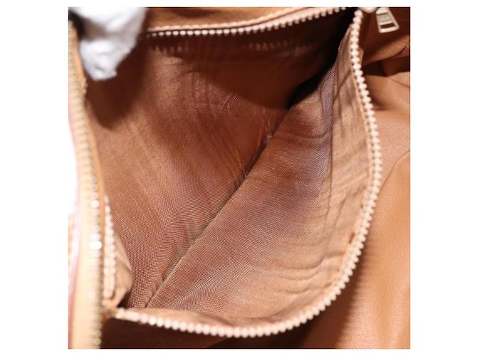 Céline Borsa a mano in tela Macadam CELINE in pelle PVC marrone oro Auth ep13448 D'oro - vista 11