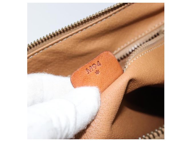 Céline Borsa a mano in tela Macadam CELINE in pelle PVC marrone oro Auth ep13448 D'oro - vista 12