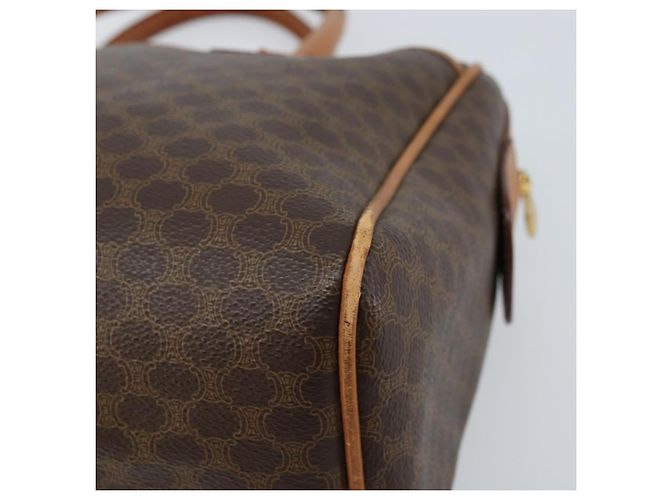 Céline Borsa a mano in tela Macadam CELINE in pelle PVC marrone oro Auth ep13448 D'oro - vista 15