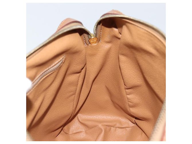 Céline Borsa a mano in tela Macadam CELINE in pelle PVC marrone oro Auth ep13448 D'oro - vista 21