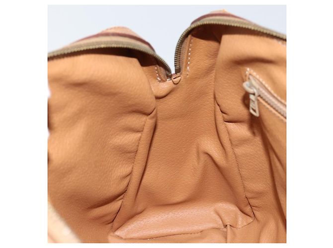 Céline Borsa a mano in tela Macadam CELINE in pelle PVC marrone oro Auth ep13448 D'oro - vista 22