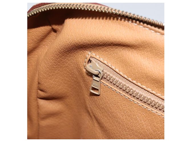 Céline Borsa a mano in tela Macadam CELINE in pelle PVC marrone oro Auth ep13448 D'oro - vista 23