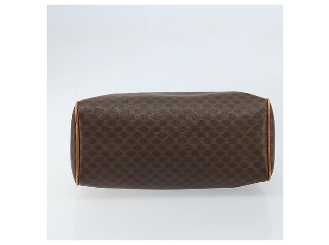 Céline Borsa a mano in tela Macadam CELINE in pelle PVC marrone oro Auth ep13448 D'oro - vista 5