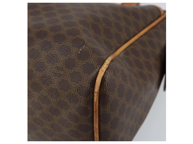 Céline Borsa a mano in tela Macadam CELINE in pelle PVC marrone oro Auth ep13448 D'oro - vista 9