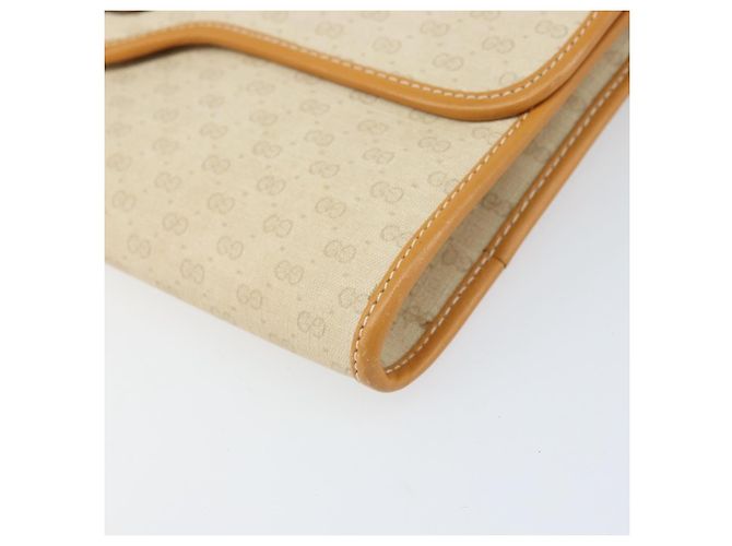 GUCCI Micro GG Supreme Schultertasche PVC Elfenbein Gold Auth am10690 Golden Roh - Ansicht 11