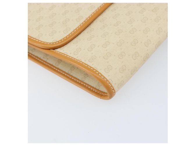 GUCCI Micro GG Supreme Schultertasche PVC Elfenbein Gold Auth am10690 Golden Roh - Ansicht 12
