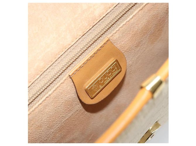 GUCCI Micro GG Supreme Schultertasche PVC Elfenbein Gold Auth am10690 Golden Roh - Ansicht 17