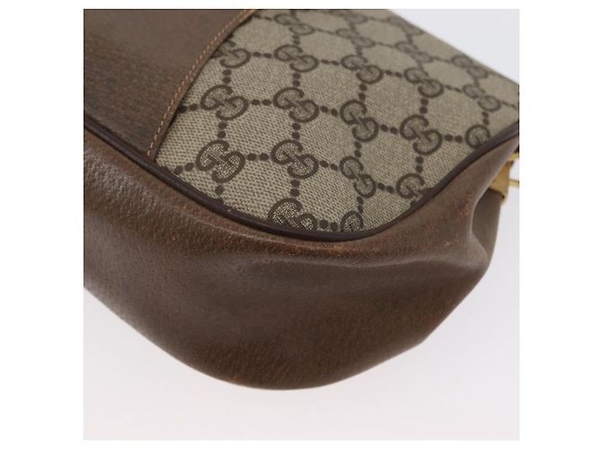 Borsa Sherry Line GG Supreme Web di GUCCI in PVC beige e oro 72 02 024 Auth 171796 D'oro - vista 11