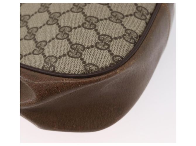 Borsa Sherry Line GG Supreme Web di GUCCI in PVC beige e oro 72 02 024 Auth 171796 D'oro - vista 12