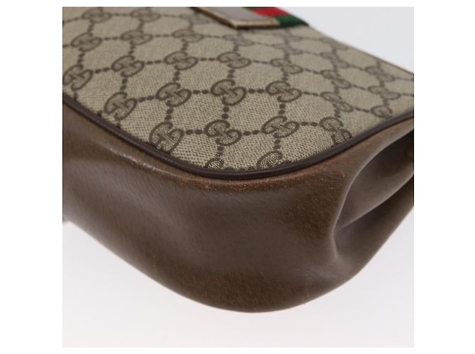 Borsa Sherry Line GG Supreme Web di GUCCI in PVC beige e oro 72 02 024 Auth 171796 D'oro - vista 13