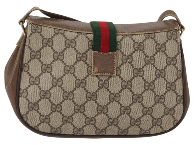 Borsa Sherry Line GG Supreme Web di GUCCI in PVC beige e oro 72 02 024 Auth 171796 D'oro - vista 3