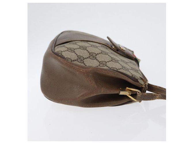 Borsa Sherry Line GG Supreme Web di GUCCI in PVC beige e oro 72 02 024 Auth 171796 D'oro - vista 4