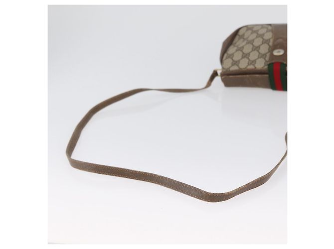 Borsa Sherry Line GG Supreme Web di GUCCI in PVC beige e oro 72 02 024 Auth 171796 D'oro - vista 7