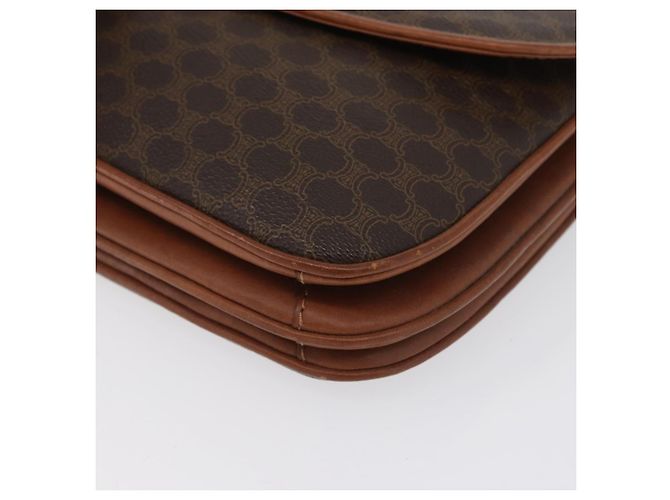 Céline Borsa a spalla in tela Macadam CELINE in pelle PVC marrone oro Auth LNZ224 D'oro - vista 14
