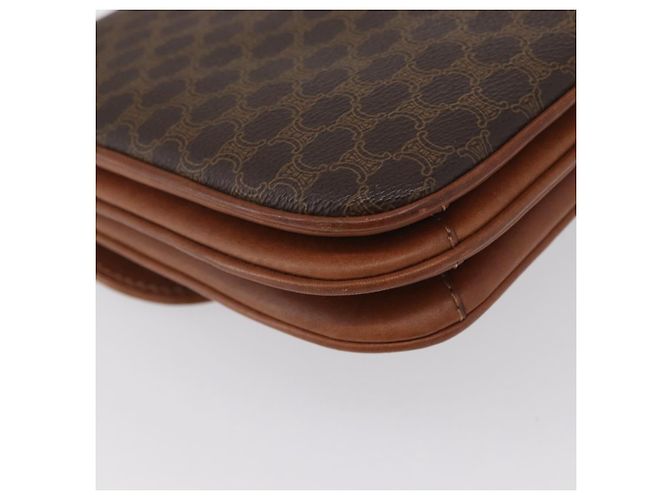Céline Borsa a spalla in tela Macadam CELINE in pelle PVC marrone oro Auth LNZ224 D'oro - vista 15