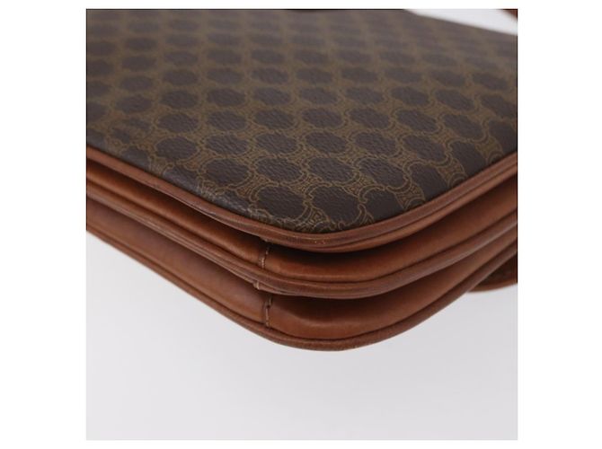 Céline Borsa a spalla in tela Macadam CELINE in pelle PVC marrone oro Auth LNZ224 D'oro - vista 16