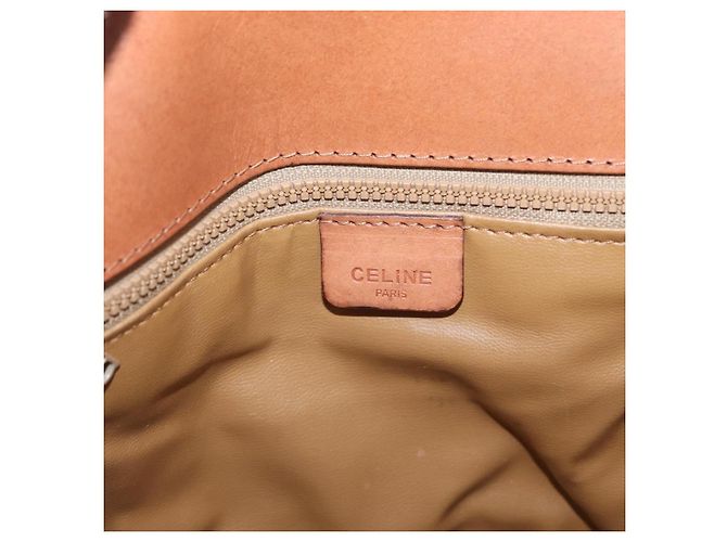 Céline Borsa a spalla in tela Macadam CELINE in pelle PVC marrone oro Auth LNZ224 D'oro - vista 18