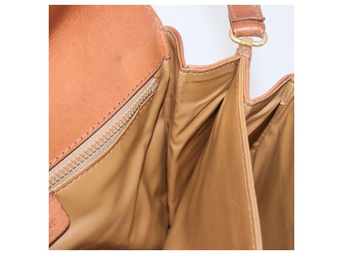 Céline Borsa a spalla in tela Macadam CELINE in pelle PVC marrone oro Auth LNZ224 D'oro - vista 19