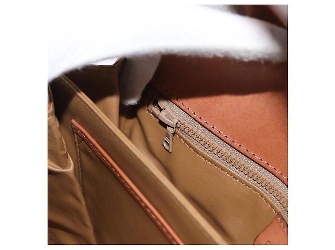 Céline Borsa a spalla in tela Macadam CELINE in pelle PVC marrone oro Auth LNZ224 D'oro - vista 24