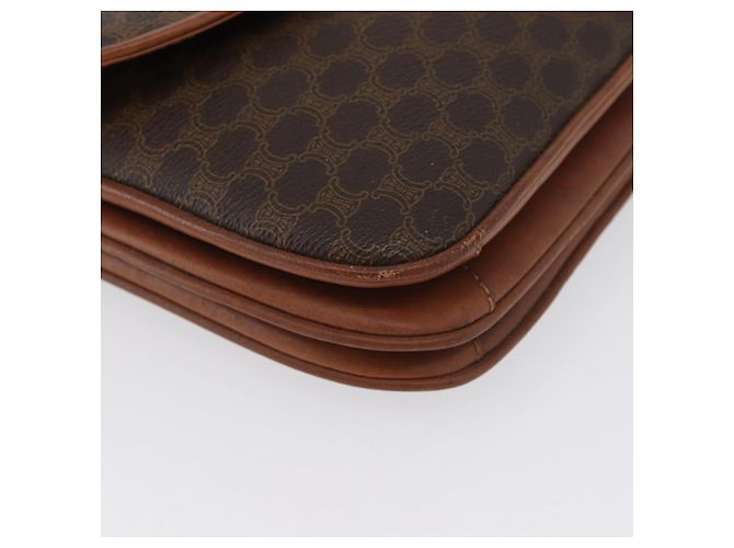 Céline Borsa a spalla in tela Macadam CELINE in pelle PVC marrone oro Auth LNZ224 D'oro - vista 9