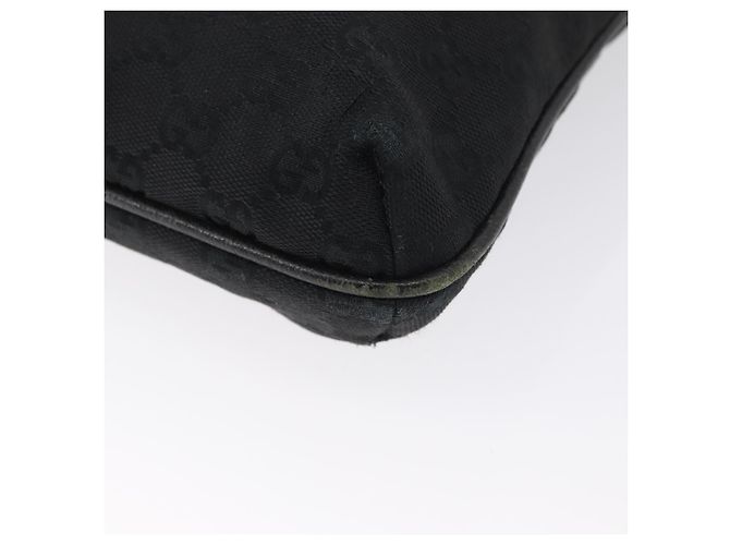 Borsa a Spalla GG Canvas Gucci Nera Argento 122793 Auth 172167 Nero - vista 13