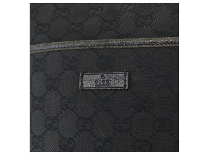 Borsa a Spalla GG Canvas Gucci Nera Argento 122793 Auth 172167 Nero - vista 14