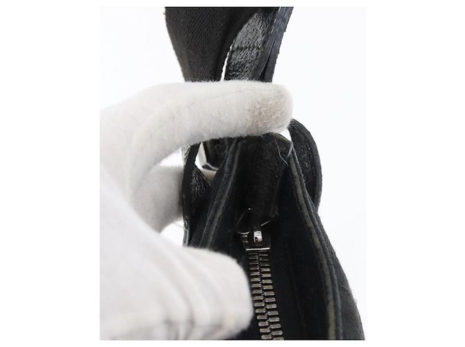 Borsa a Spalla GG Canvas Gucci Nera Argento 122793 Auth 172167 Nero - vista 15