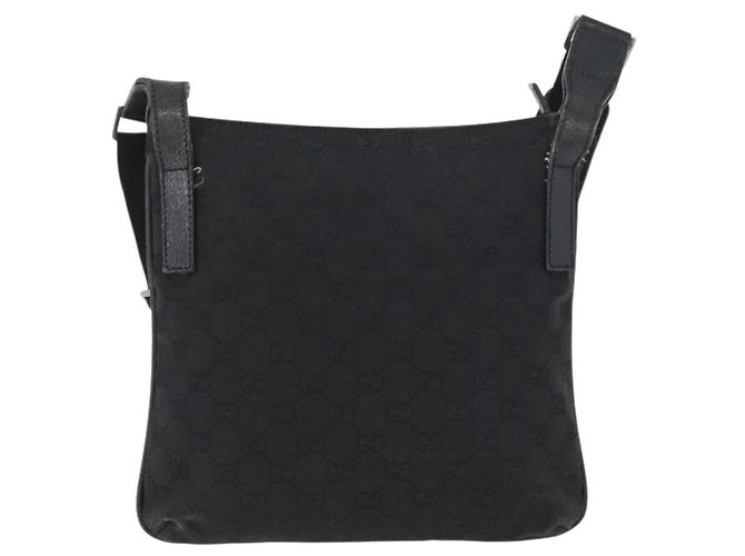 Borsa a Spalla GG Canvas Gucci Nera Argento 122793 Auth 172167 Nero - vista 3