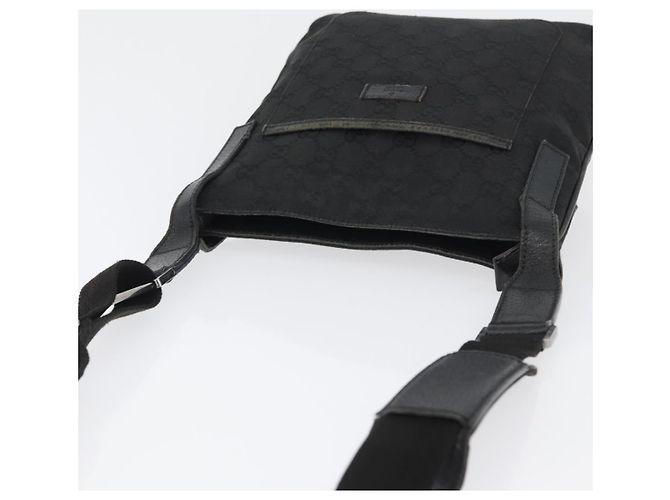Borsa a Spalla GG Canvas Gucci Nera Argento 122793 Auth 172167 Nero - vista 6