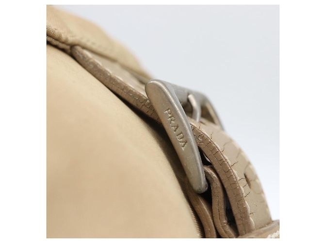 Borsa a Spalla PRADA Nylon Beige Argento Autentica 170605 - vista 10
