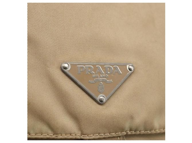 Borsa a Spalla PRADA Nylon Beige Argento Autentica 170605 - vista 17