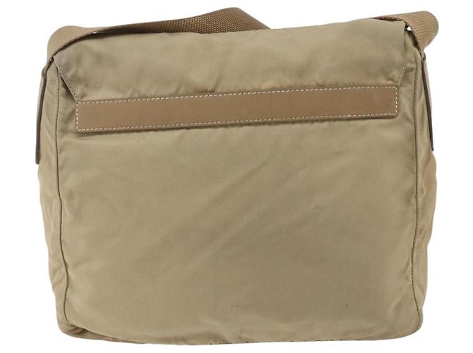 Borsa a Spalla PRADA Nylon Beige Argento Autentica 170605 - vista 2