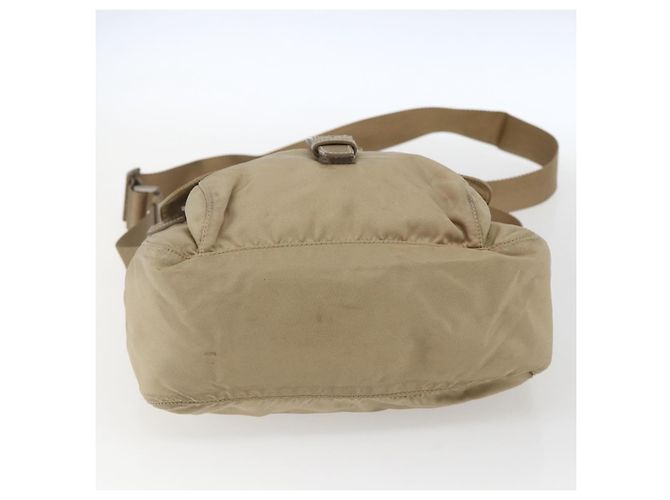 Borsa a Spalla PRADA Nylon Beige Argento Autentica 170605 - vista 5