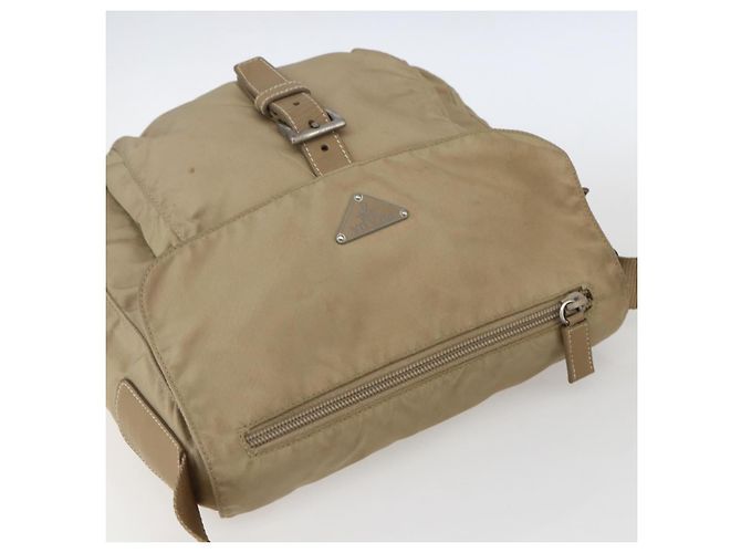 Borsa a Spalla PRADA Nylon Beige Argento Autentica 170605 - vista 6