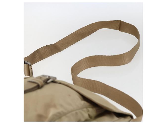 Borsa a Spalla PRADA Nylon Beige Argento Autentica 170605 - vista 8