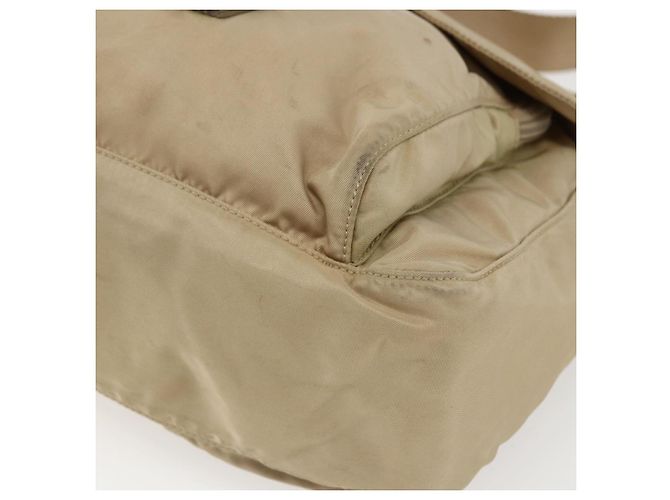Borsa a Spalla PRADA Nylon Beige Argento Autentica 170605 - vista 9